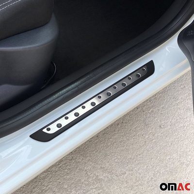 Hyundai Ioniq Door Sill Scuff Plate Scratch Protector Stainless Steel Silver 4 Pcs