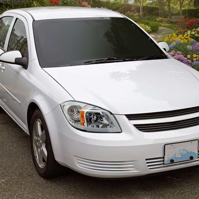 For Chevrolet Cobalt / Pontiac G5 2005-2010 Factory Style Headlights With LED DRL Light Strip Chrome Housing Clear Lens