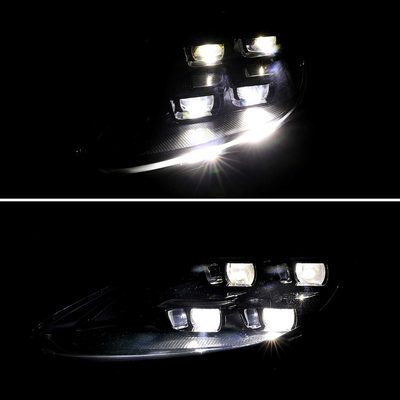 For Porsche Cayenne 2018-2023 Matrix LED Projector Headlights DRL Dynamic Black Clear Lens Glossy Accents