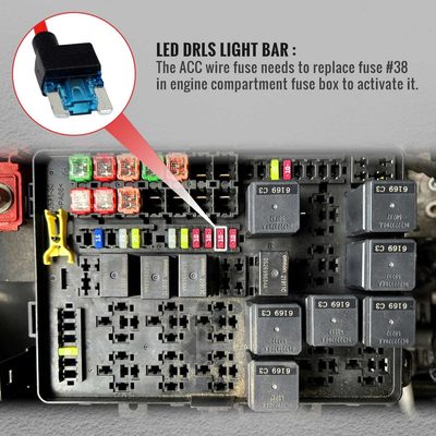For Dodge Charger 2011-2014 Headlights LED DRL Light Strip Turn Signal Side Marker Black Housing Clear Lens