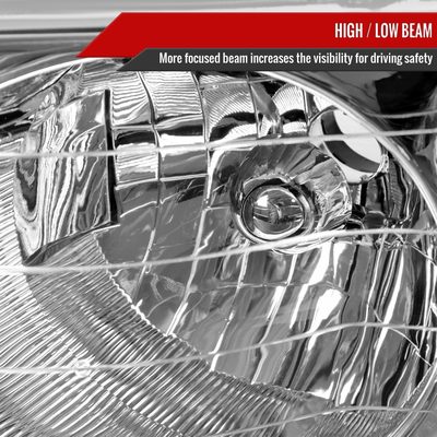 2002-2005 Dodge RAM 1500 2500 3500 Factory Headlights Chrome/Clear