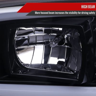 2000-2006 GMC Sierra/Denali/Yukon LED Strip Projector Headlights Black/Smoke