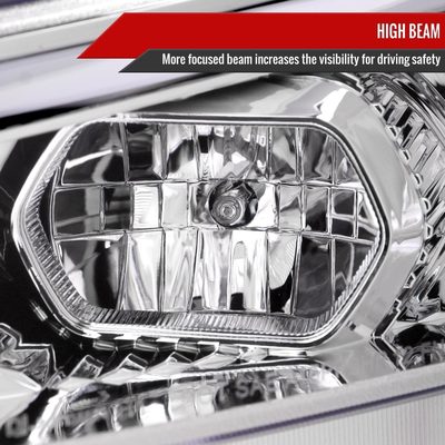 2013-2016 Ford Fusion Sequential Turn Signal Projector Headlights Chrome