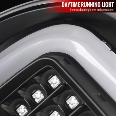 2014-2018 GMC Sierra 1500/2500HD/3500HD V2 LED Tail Lights Matte Black/Clear