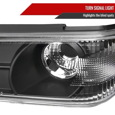 2004-2012 Chevy Colorado Canyon Dual Halo Headlights Corner Signal Light Black