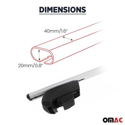 2022-2024 Mitsubishi Outlander Roof Rack Cross Bars Black