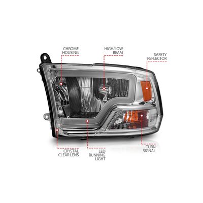Anzo Black Crystal U-Bar Headlights 111516