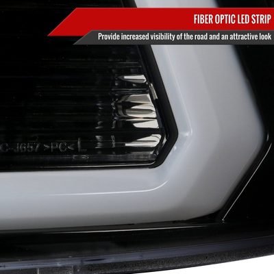 2009-2018 Dodge RAM 1500 / RAM 2500 3500 LED C-Bar Headlights Jet Black