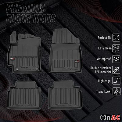 2021-2026 Hyundai Elantra Premium Floor Mats Liners Full Set All Weather Heavy Duty