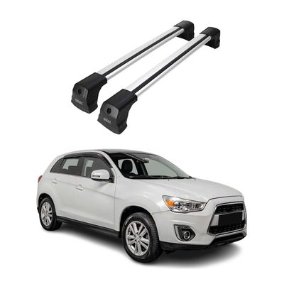 2011-2023 Mitsubishi Outlander Sport Roof Rack Cross Bars Luggage Carrier Aluminium Silver 2 Pcs