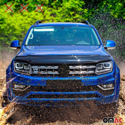 2014-2015 Chevrolet Silverado 1500 Front Bug Shield Hood Deflector 1 Pc Smoke Stick Install