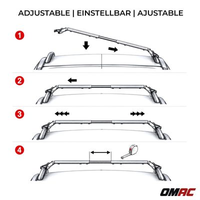 2024-2026 Acura ZDX Roof Rack Cross Bars Luggage Carrier Alu Silver 2x
