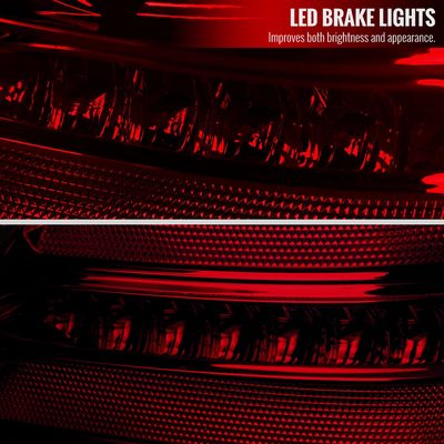 2001-2004 Mercedes Benz W203 C-Class Signal LED Tail Lights Chrome/Red Smoke