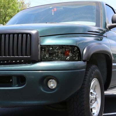 1994-2001 Dodge RAM 1500 2500 3500 Factory Headlights Chrome/Smoke