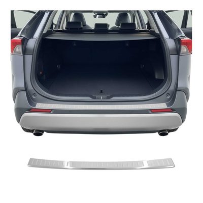 2019-2025 Toyota RAV4 Rear Bumper Sill Cover Protector Guard Brushed Stainless Steel