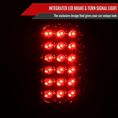 2000-2006 Chevy Suburban/Tahoe/Yukon/Yukon XL LED Tail Lights Chrome/Red Clear