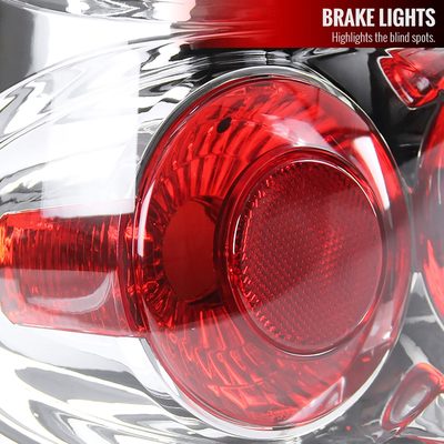2003-2006 Chevrolet Silverado Tail Lights Chrome Housing/Clear Lens