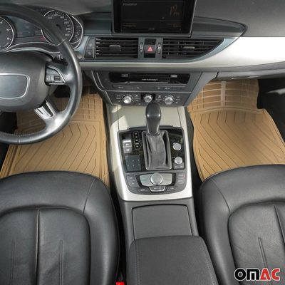 2006-2013 Mercedes R Class W251 Universal Floor Mats Liner TPE Beige 6Pcs