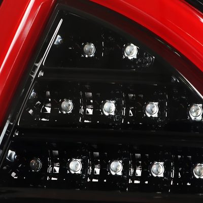 2010-2012 Ford Fusion LED Tail Lights Jet Black Housing/Clear Lens