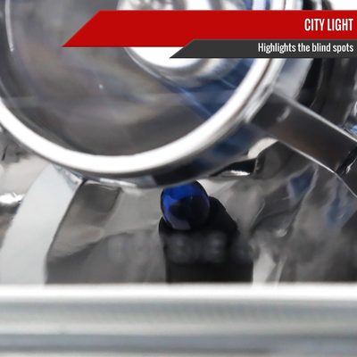 Universal 7"x6" H4 Projector Headlights Chrome Housing/Clear Lens
