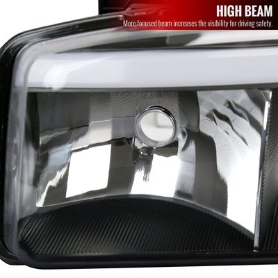 1999-2006 GMC Sierra/Yukon/Yukon XL Headlights&Signal Bumper Lights Black