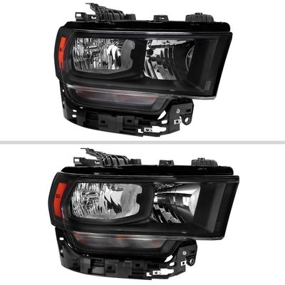 For Dodge RAM 2500 3500 2019-2024 Factory Style Crystal Headlight Passenger Side Only Black Housing Clear Lens