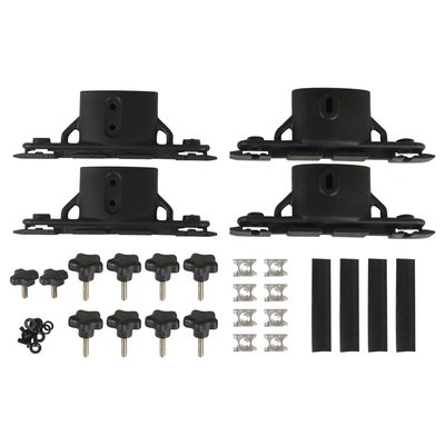 2008-2013 Toyota Highlander Black Powder Coated Alu Roof Rack Cross Bars