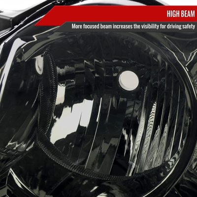 2005-2007 Jeep Grand Cherokee Factory Style Headlights Chrome/Smoke Lens