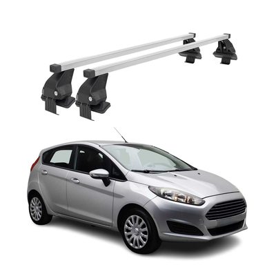 2014-2019 Ford Fiesta Hatchback Roof Rack Cross Bars Silver
