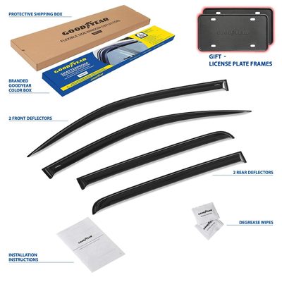 Goodyear Wind Deflectors for Chevrolet Colorado 2023-2026 Crew Cab Smoke 4Pcs
