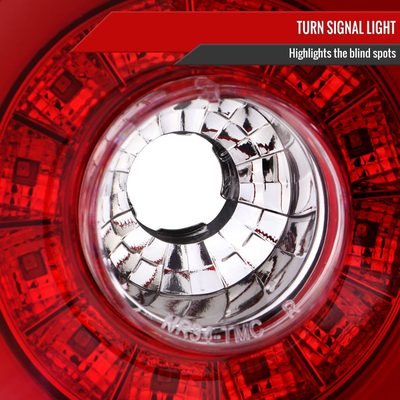 1999-2002 Nissan Skyline GT R34 JDM Red LED Tail Lights Chrome/Red Lens