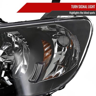 2004-2005 Honda Civic Crystal Headlights Matte Black Housing/Clear Lens