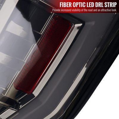 2017-2019 Ford F-250/350/450/550 Super Duty LED Bar Tail Lights Chrome/Smoke