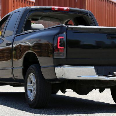 2002-2006 Dodge RAM 1500 2500 3500 LED Tail Lights -G2 Jet Black/Clear Lens