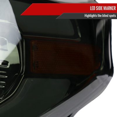 2014-2021 Toyota Tundra LED Turn Signal LED Bar Projector Headlights Smoke