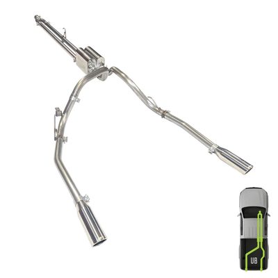 Ford, 2021-2026, Ecoboost - Stainless - MPI Exhaust Cat-Back Dual Stainless Kit