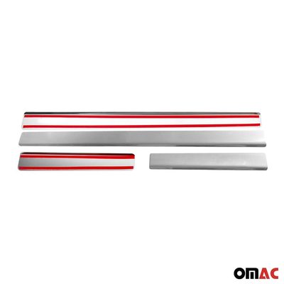 2004-2010 BMW X3 Door Sill Scuff Plate Scratch Protector Stainless Steel Chrome 4Pcs