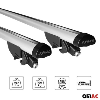 2015-2022 BMW X1 F48 Roof Rack Cross Bars Silver