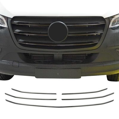 2019-2026 Mercedes Sprinter W907 910 Front Bumper Grill Trim Stainless Steel Dark 5x