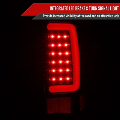 2007-2009 Dodge RAM 1500/2500/3500 LED Tail Lights Matte Black/Clear Lens