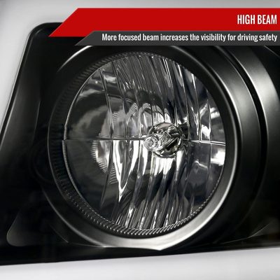 2007-2013 Chevy Avalanche/ 07-2014 Tahoe Suburban LED C-Bar Headlights -RS Black