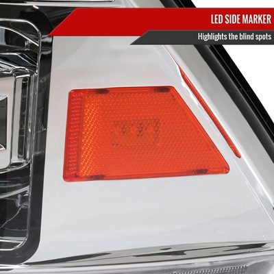 2009-2018 Dodge RAM 1500 / RAM 2500 3500 Full LED Switchback Headlights Chrome