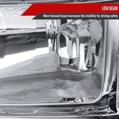 2007-2014 GMC Sierra Factory Style Headlights Clear Reflector Chrome/Clear