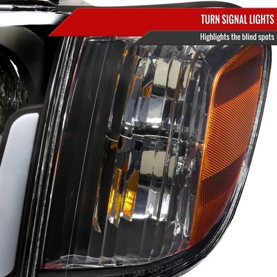 2005-2006 Toyota Tundra/05-2007 Sequoia LED Headlights Corner Lamps Amber &Black