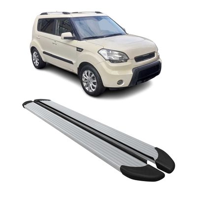 2010-2013 Kia Soul Running Boards Side Steps Silver