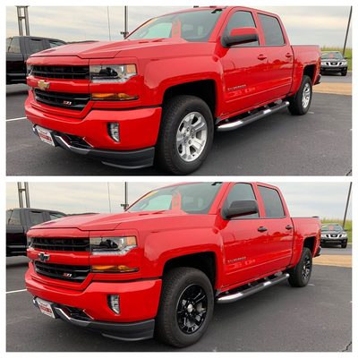 2016-2018 Chevrolet Silverado 1500 Licensed Wheel Cap Emblem Set Centennial 2Pcs ABS Plastic