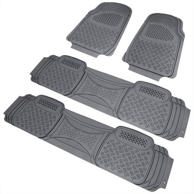 Universal fit Rubber NonSlip Car Floor Mats Liner All Weather 4Pcs Gray