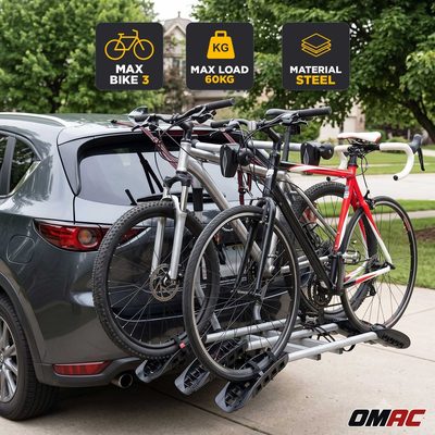G3 Hitch Bike Rack 3 Bikes 112.4lb 2-Inch Receiver E-Bike/MTB