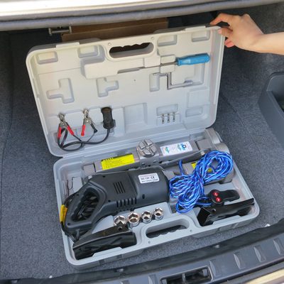 Universal 12V 2-Ton Emergency Electric Scissor Jack & Impact Wrench Kit