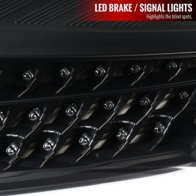 2015-2019 Ford Focus Hatchback LED Tail Lights Matte Black/Clear Lens
